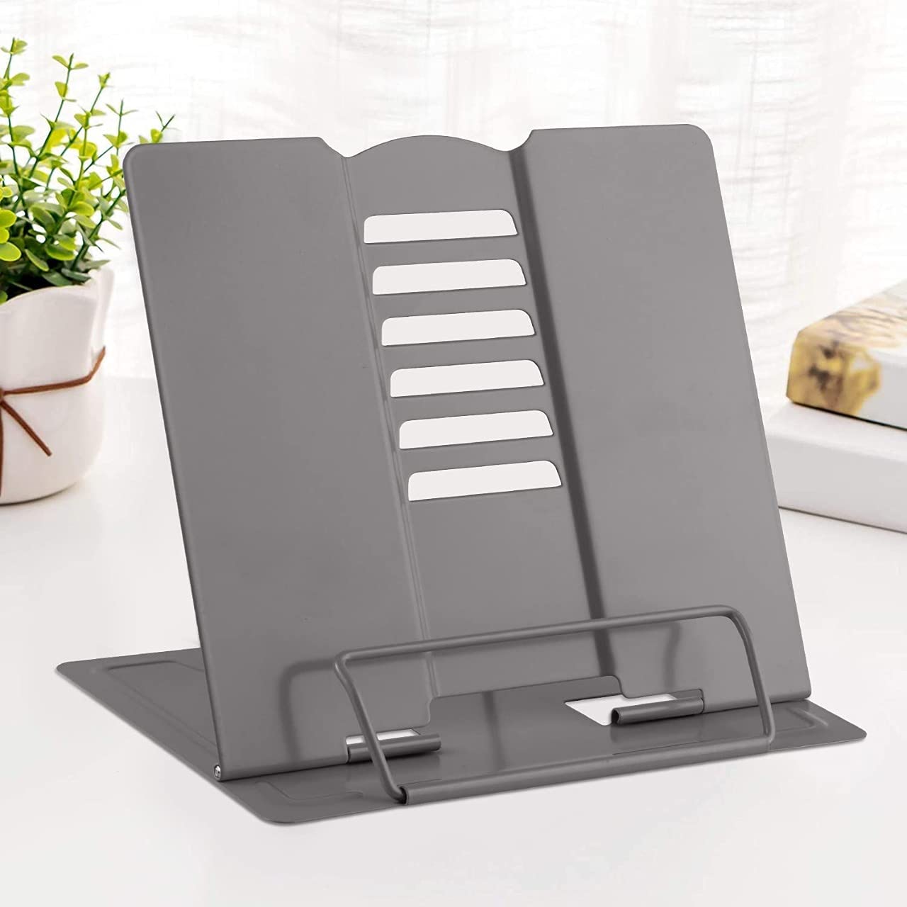 RRJ Metal Portable Folding Book Reading Stand Adjustable 21x19x16. 5 cms Multi Design and Grey Color Reading Stand (B09CL59NGJ) Amazon Price History, Amazon Price Tracker