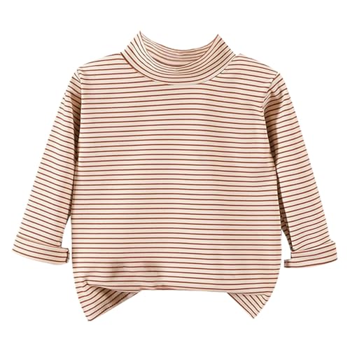 BOTCAM Children's Undercoat and Winter Velvet Top with Autumn Clothes for Boys and Girls Baby Big Children Round Neck Half High Collar Blusa with Gürtel Damen, giallo., 3-4 Jahre