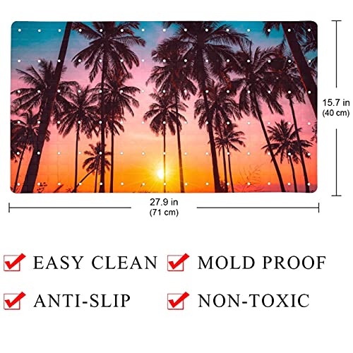 Tapis de bain antidérapant antibactérien Sunset pour douche et baignoire