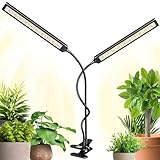 【公式】BRIM(ブリム) FLORA 植物育成ライト LED 【国内ブランド】調光 タイマー クリップ式 フルスペクトル 19W 3000K (2ヘッド, BK 暖色系)