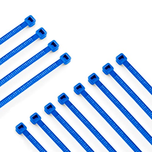 V1 Trade Attache Cable - Collier de Serrage Lot de 100 Pièces - Uv Résistant Serflex Plastique - Extra Durable Cable Management (2,5 x 100 mm - Bleus)