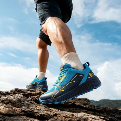 Image of FitVille Men's Extra Wide Trail Running Shoes ArchCore Non-Slip Hiking | Walking Sneakers with Removable & Arch Support Insoles, Wide Toe Box, Cushion EVA Midsole, Heel Stability for Foot Discomfort