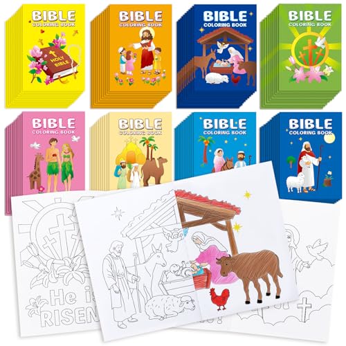 Livrets de coloriage de la Bible pour enfants : activités chrétiennes de Pâques et de catéchisme