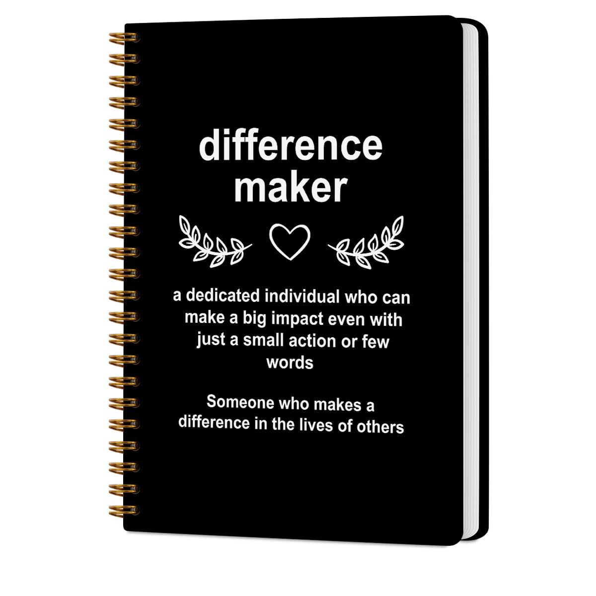 CQM Difference Maker Gift Hardcover Spiral Notebooks, Difference Maker Definition A5 Composition Notebook College Ruled, Thank You Gifts for Women Men Teacher Nurse Coworkers, Journal for Writing — image 1