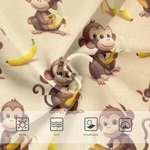 CHIFIGNO Boys Underwear Cotton Briefs Breathable Printed Toddler Boys Underwear Briefs, Cute Cartoon Monkeys Bananas3