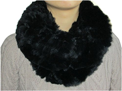 Knit Rex Rabbit Elastic Cowl Snood Loop Scarf2