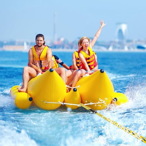 image for SELEWARE Heavy-Duty 65ft Boat Tow Rope for Tubing, 1-4 Person Tube Tow