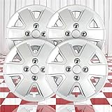 Brighter Design Set of 4 15' Push-on Silver Hubcaps for Ford Focus 2006-2011