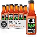 Pure Leaf Iced Tea, Peach, Real Brewed Tea, 18.5 Fl Oz Bottles (Pack of 12)