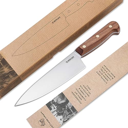 BÖKER SOLINGEN® Cottage-Craft - scharfes Profi Chefmesser klein 16 cm aus Carbonstahl - handgemachtes Kochmesser aus Solingen - in Geschenk-Box,...