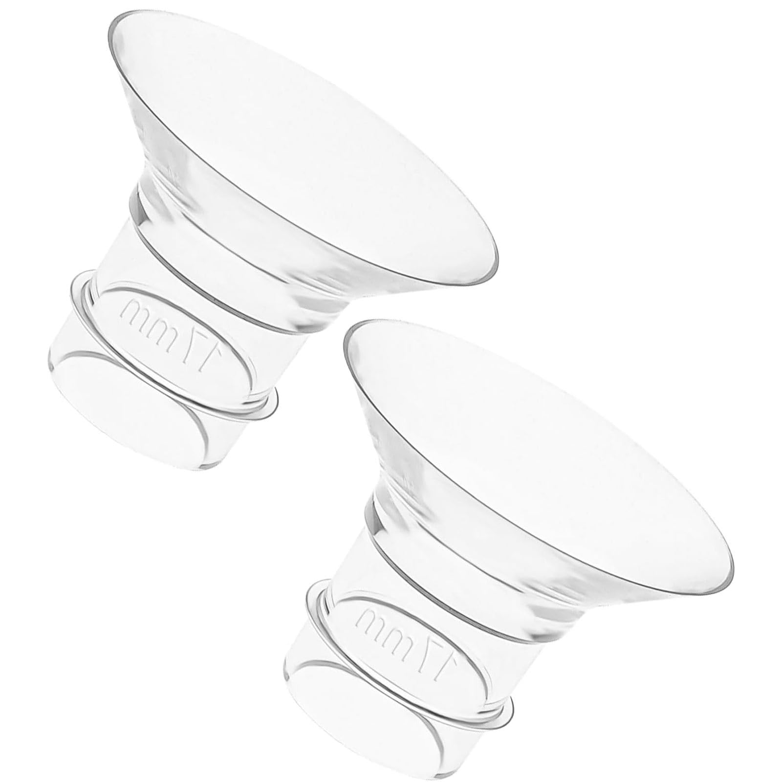 TRHDFW 2pcs Silicone Breast Pump, 17mm Silicone Breastpump Flange Insert Wearable Breast Pump Accessories Compatible with Medela/Spectra/TSRETE/Momcozy S9/S12/S9Pro/S12Pro