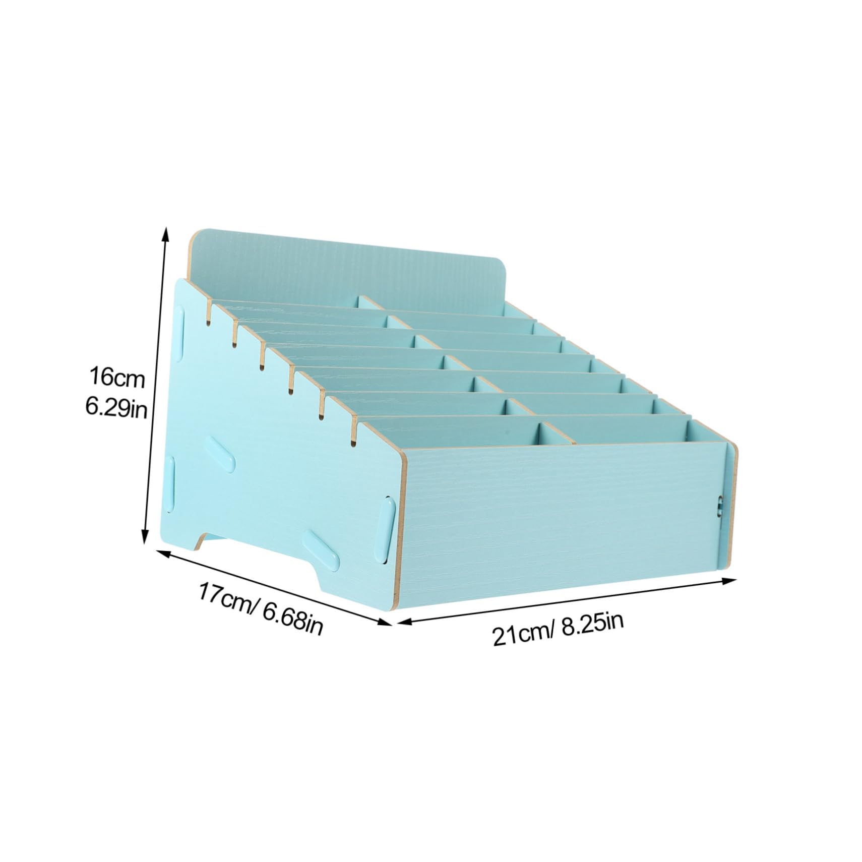 PLAFOPE Scatola Porta Cellulare Organizer per Scrivania Scomparti Multipli in Legno Funzionale e Robusto Stile Rustico Semplice per Casa e Ufficio