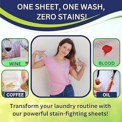 Travel Laundry Detergent Sheets, Liquidless Washer Sheet, Eco Friendly Laundry Sheets Detergent, Hypoallergenic Non Toxic (FRESH SCENT-32 LOADS)