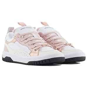 Amazon.com | Armani Exchange Women's Lace-up Sneakers, White