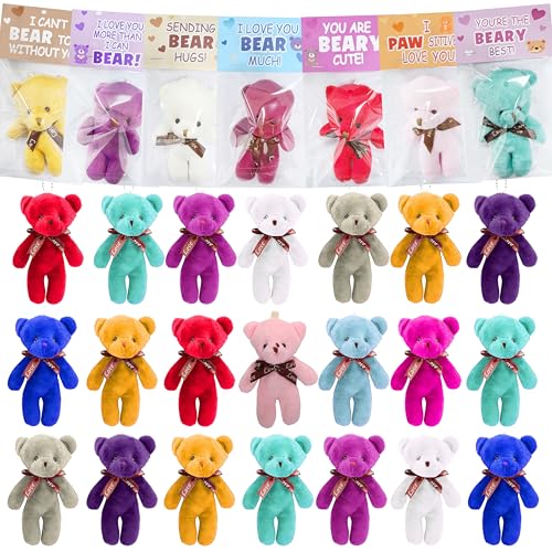 24 Plush Bears with Cards