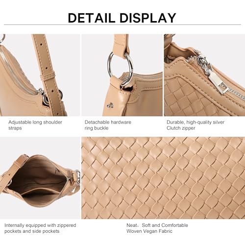 Image of Crescent Shoulder Bag for Women Small Crossbody Bags Crescent Shoulder Bag Hobo Handbag with Adjustable Strap