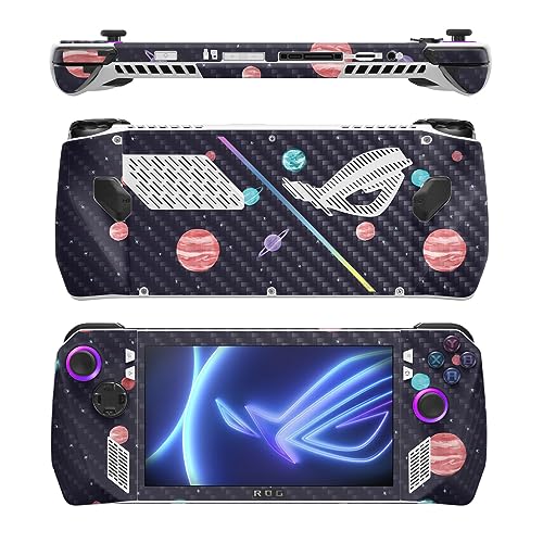 Image of MightySkins Carbon Fiber Skin Compatible with Asus ROG Ally - Bright Night Sky | Protective, Durable Textured Carbon Fiber Finish | Easy to Apply