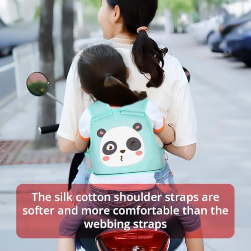 Image of Tony Stark Kids Safety Belt for Two Wheeler with Reflective Strips, Portable Seat Belt Children Motorcycle Harness for Motorcycle Bike, Adjustable Safety Harness for Boys Girls (Panda Buddy)