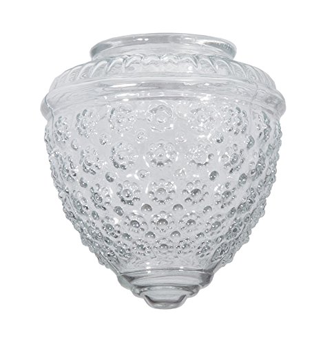 Image of B&P Lamp Clear Pineapple Glass Fixture Shade, 3-1 /4 Inch Fitter, 5-1 /2 Inch Height, Decorative Replacement Glass Shade