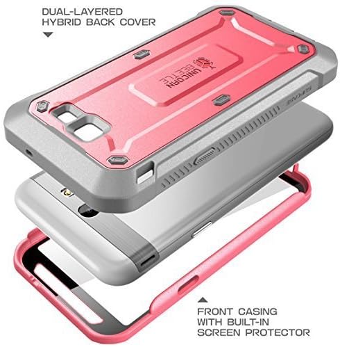 SUPCASE Unicorn Beetle Pro Series Case Designed for Galaxy J3 Emerge, Full-Body Rugged Holster Case with Built-in Screen Protector for Samsung Galaxy J3 Emerge (2017 Release) (Pink)