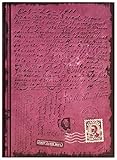 Notizbuch/Tagebuch: First Class Mail, violett metallic, mit Schriftzügen (innen und außen), liniert, Hardcover
