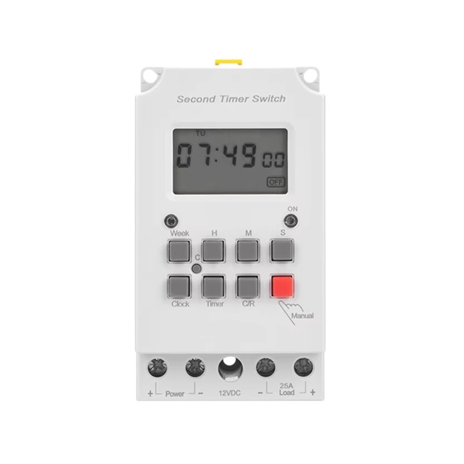 Pknaqwlsx One Color Din Rail Mt316s 12Vdc 25A Programmable Timer Automatic Multifunctional Electronic Digital Time Switch