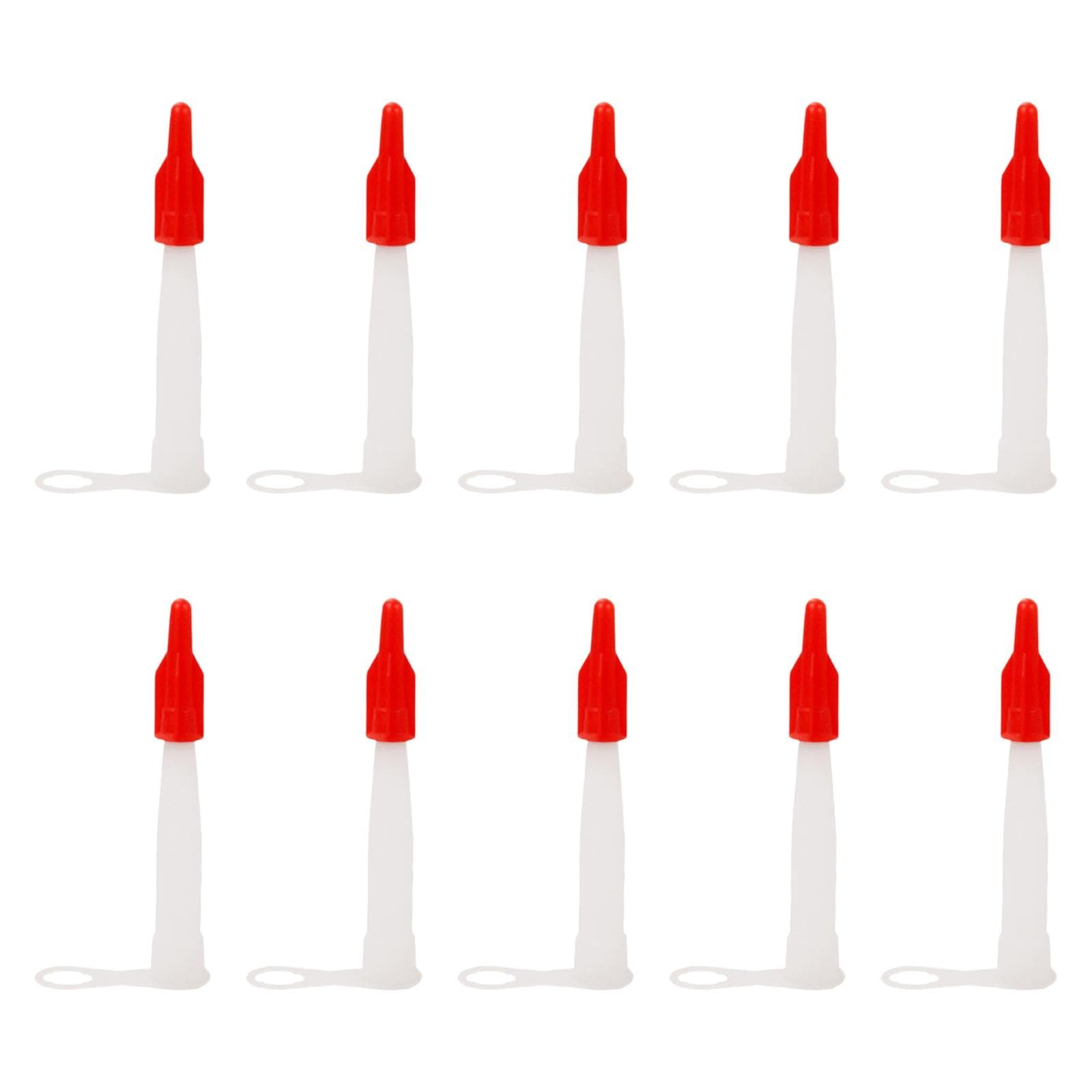 UJEAVETTE 10Pcs Caulking Nozzle Set with Red Cover for Bathroom Wall Tiles Water Tanks-picture-10