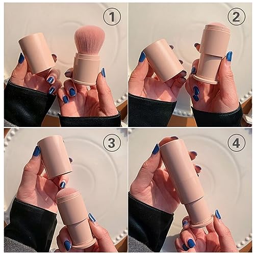 Soft Powder Makeup Brush for Face,Blusher Brush for Cheeks Kabuki Brush Bronzer Brush for Powders Blush Foundation Make up Pressed Powder (Pink) - Image 8