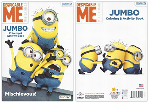 Despicable Me Bundle - 5 Items Minions 4-Puzzle Pack, 2 Coloring And Activity Books, Minions Grab & Go Play Pack, Pack Of 24 Crayola Crayons #TOP3