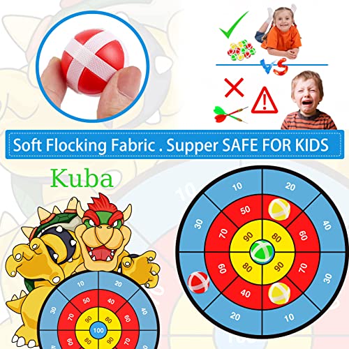 19-Large-Mario-Dart-Board-for-Kids-with-12-Sticky-Balls-Indoor-Outdoor-Multi-Player-Sport-Party-Game-Mario-Dart-Board-Toy-Gift-for-3-4-5-6-7-8-9-10-11-12-Years-Boys-Girls