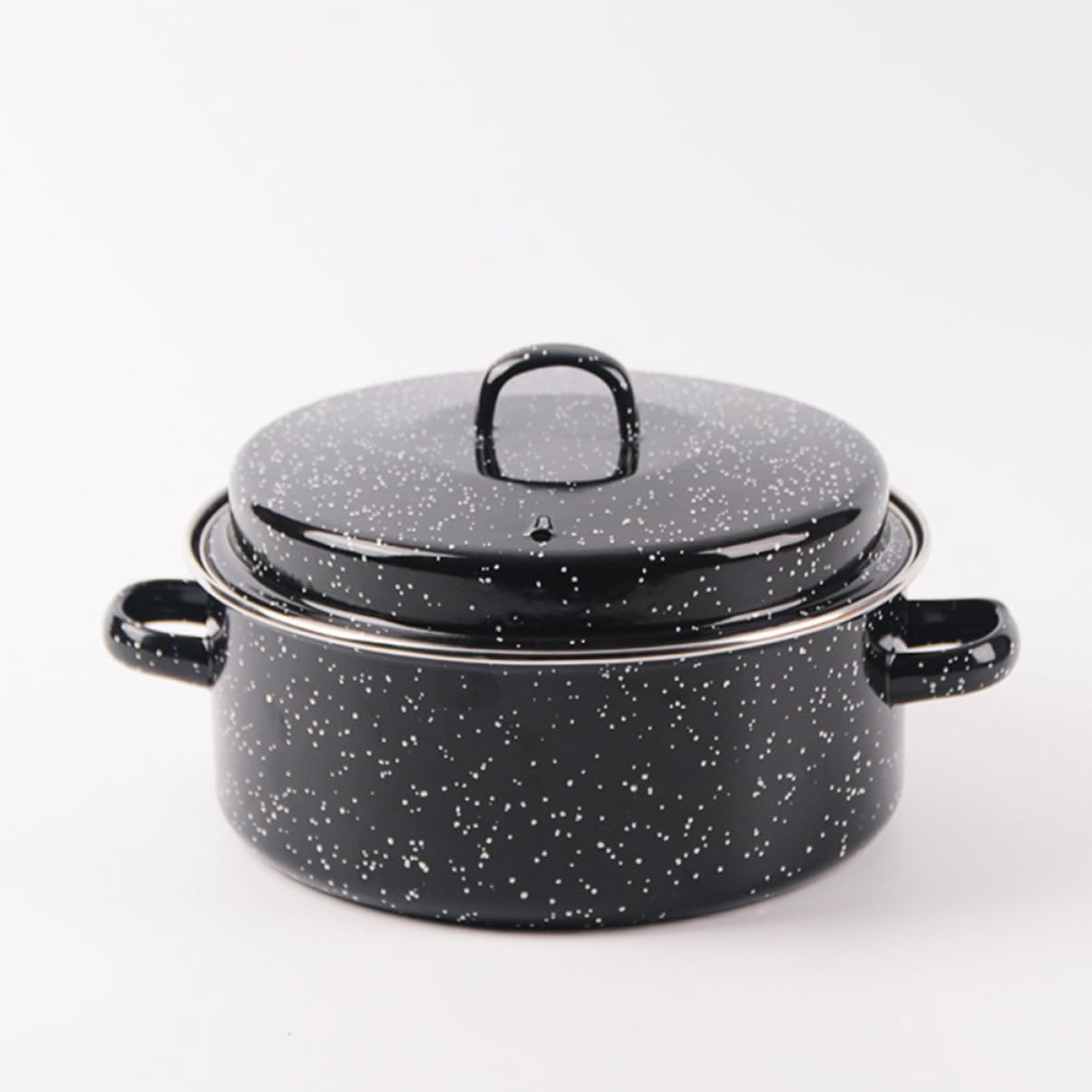 Alipis Covered Roaster Pan for Roasting Sweet Potatoes and More Multi-function Enamelware Cookware with Lid for Family Meals Convenient Cooking Pot