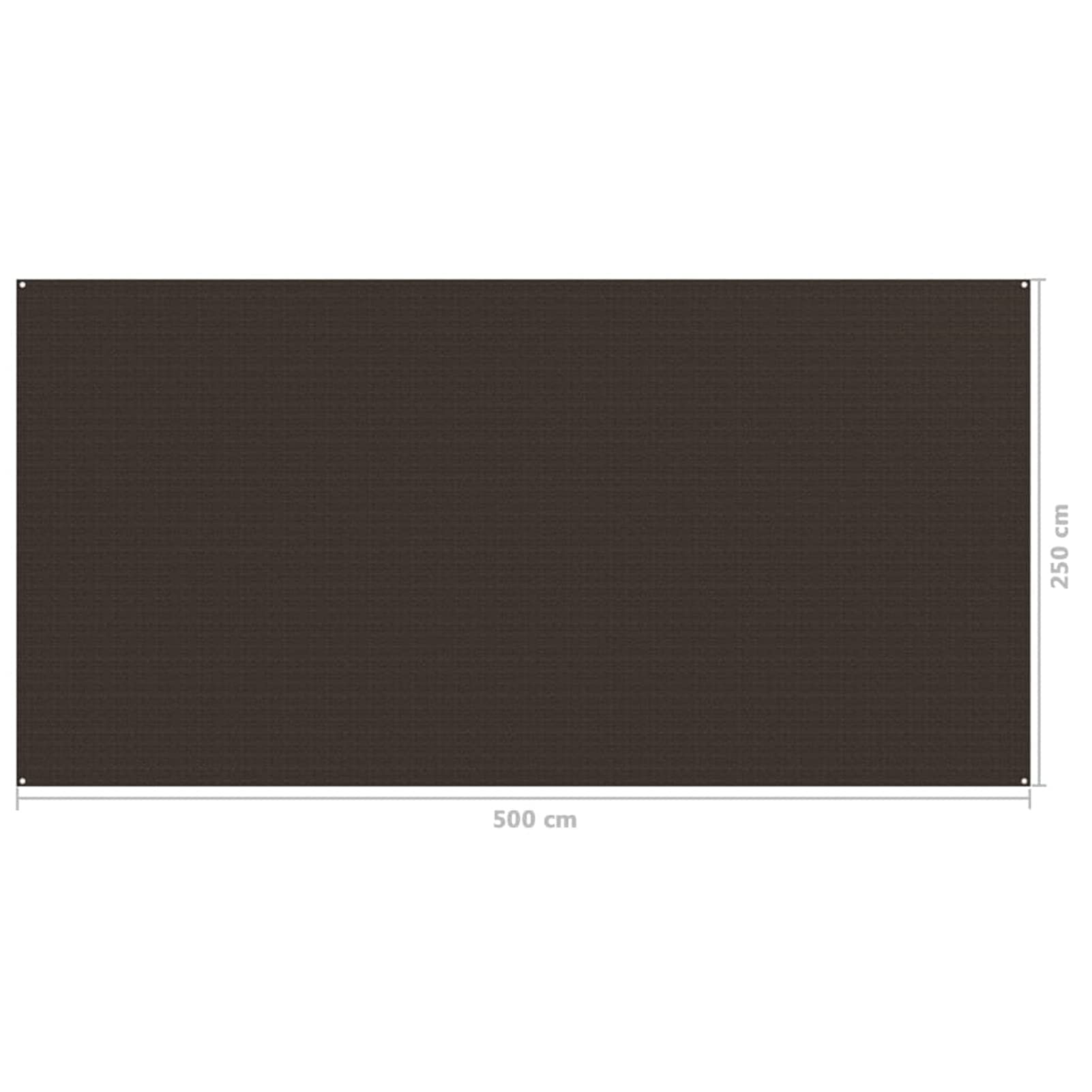 Tapis de Tente,Tapis de Sol pour Tente de Camping,Sol Imperméable Ultra Léger et Portable,Tapis d'Auvent de Caravane Patio,pour Pique-Nique Voyage Randonnée-250x500cm Marron