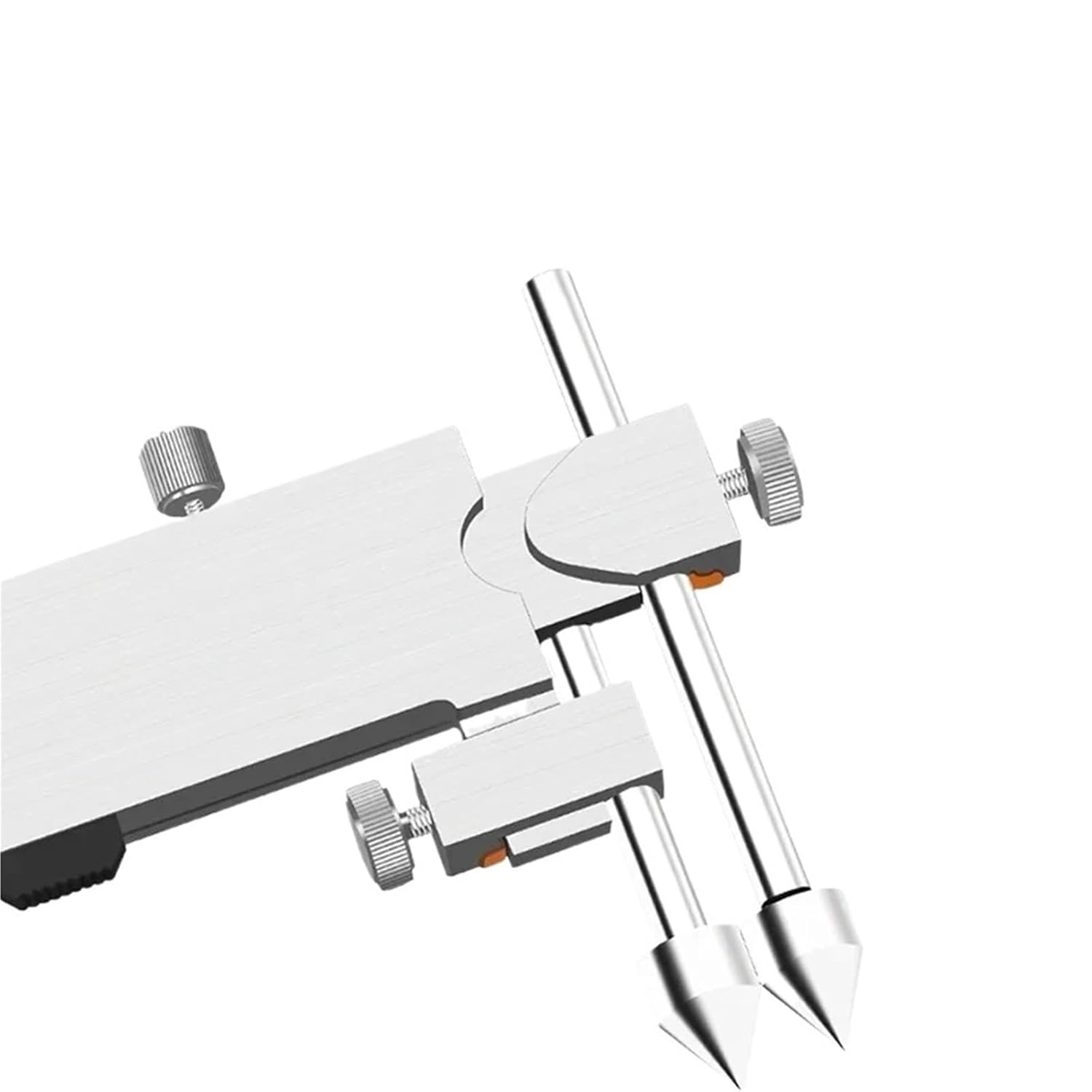 1pc Center Distance Cone Probe Stainless Steel Vernier Caliper Center Hole Distance Caliper Offset Center Line Measurement Tool(White)