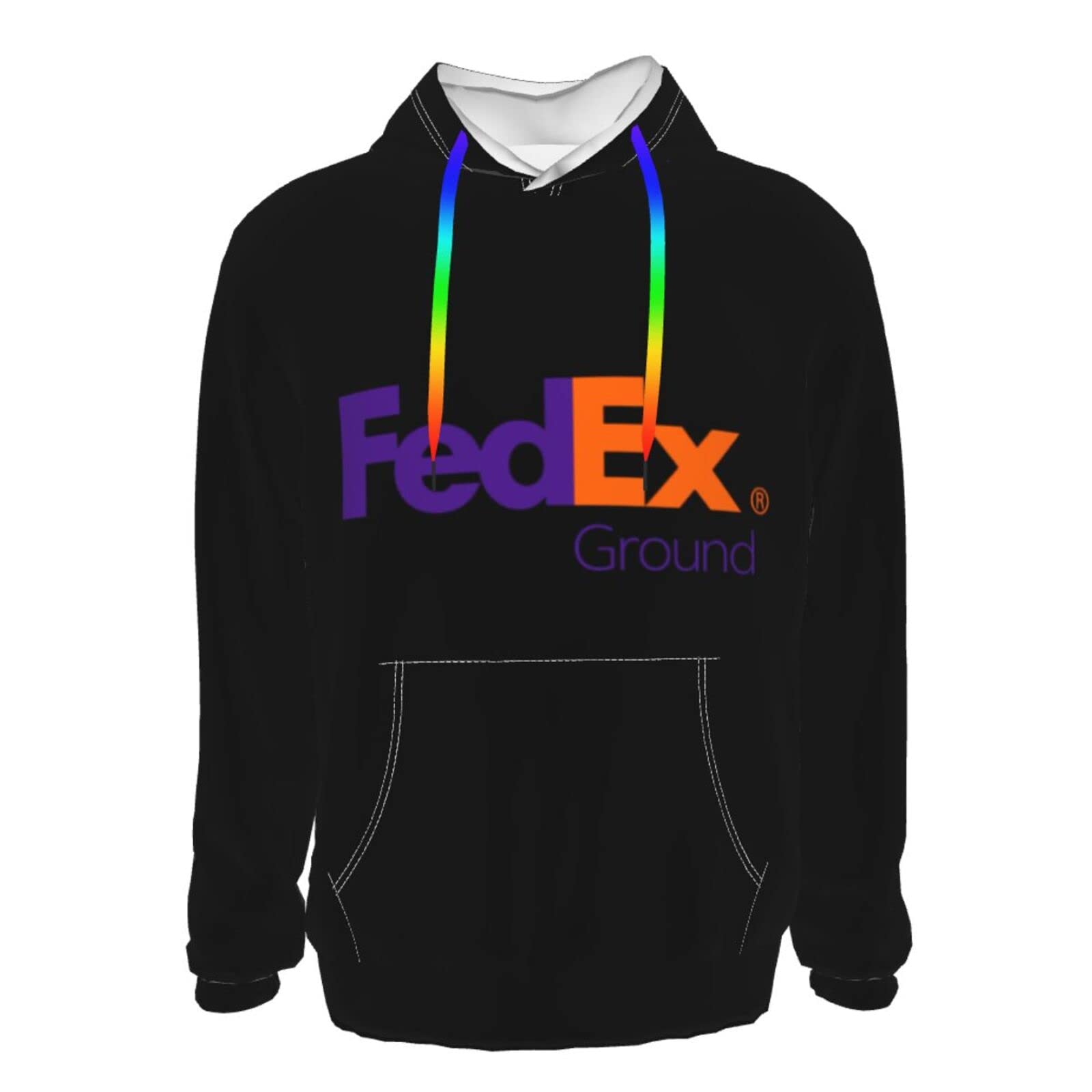 Eyannchecheodi Fedex Mens Hoodie 3d Hooded Sweatshirts With Pocket Pullover Sweater Long Sleeve 3X-Large