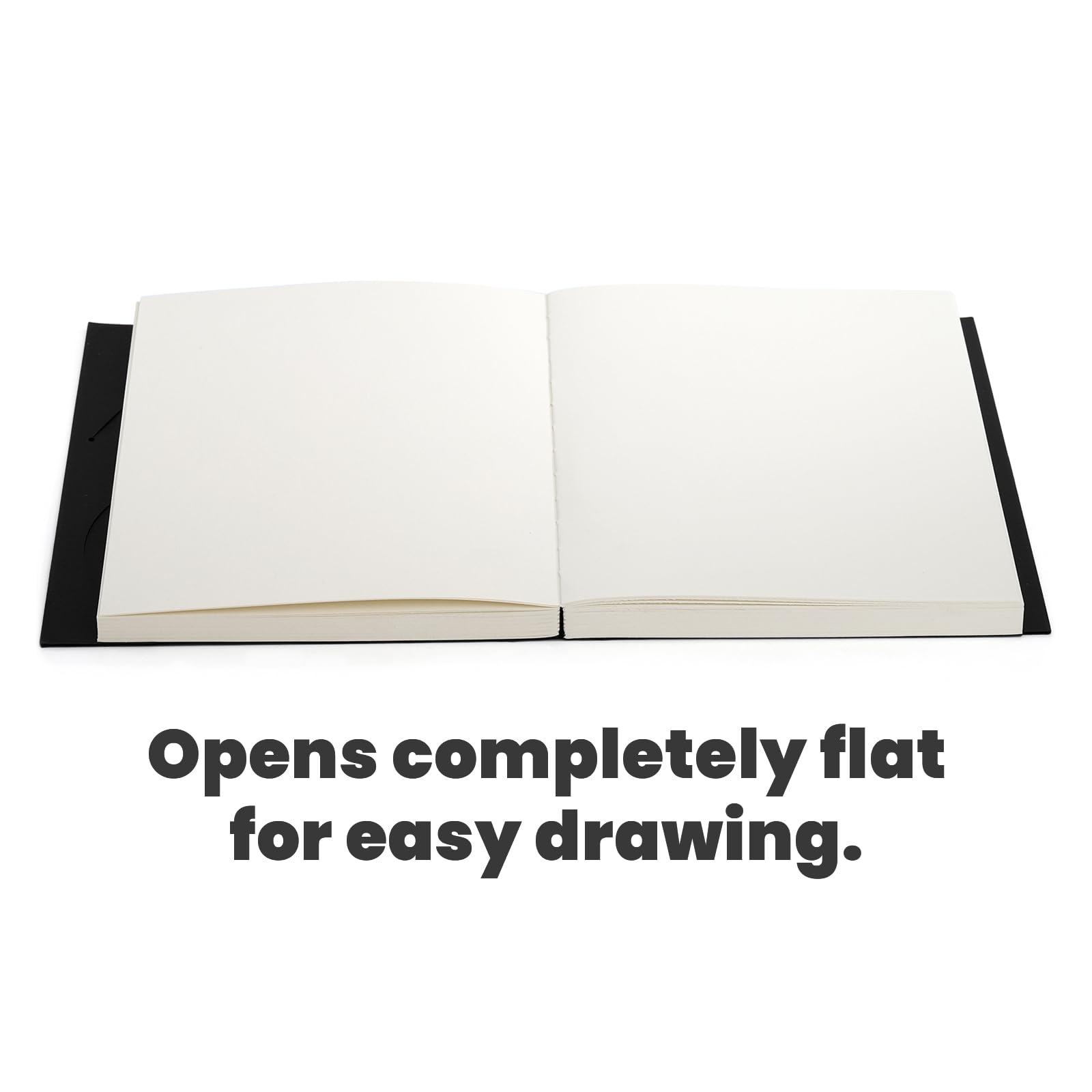 Elsjoy Set di 3 quaderni da disegno e da disegno, formato A5/A4/B5, con carta spessa per disegnare e schizzi, nero, 128 fogli