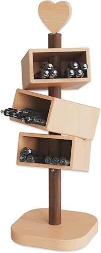 Soporte de madera para bolígrafos de escritorio, organizador de bolígrafos de escritorio, almacenamiento de cubo inclinado de 3 niveles para