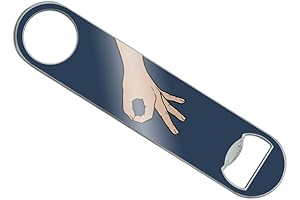 The Circle Game Stainless Steel Vinyl Covered Flat Bartender Speed Bar Bottle Opener