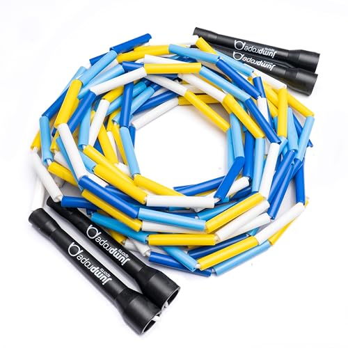 Double Dutch BEAD - Comba para saltar (4,9 m), color negro y azul