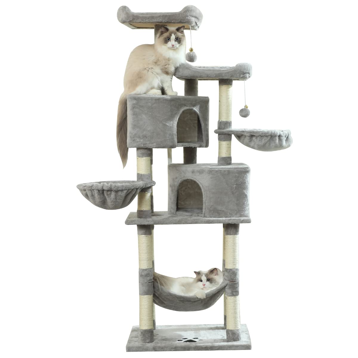 Amazon | キャットタワー 据え置き 猫タワー 多頭飼い 爪とぎ