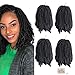 Produktbild 4Pack Fluffy Spring Twist Crochet Hair 8 Zoll Spring Twist Crochet Braids Haarverlängerungen Black Synthetic Crochet Braids (1B #)