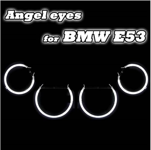 Miniatura 3 de 6000K Super brillante blanco ángel ojo halo anillo luz lámpara CCFL para X5 E53-Serie (blanco)
