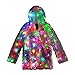 OHLEES Womens Girls Sequins Flash LED Jacket 15 Color Light UP Creative Coat Stage Revelry Party Fancy Fashion Costume