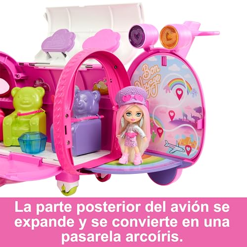 Avión Barbie Extra Fly juguete infantil con accesorios de viaje Mattel HPF72 +3 años 3