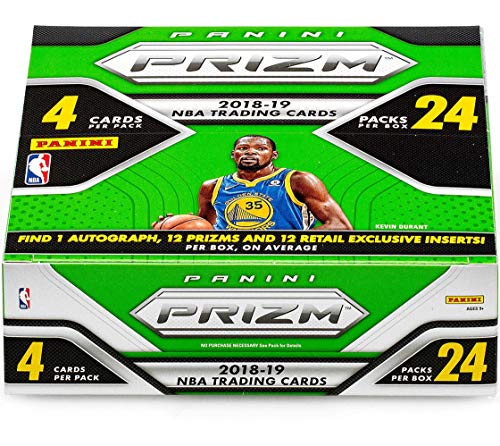 2018/2019 Panini PRIZM NBA Basketball HUGE EXCLUSIVE 24 Pack Retail Box with AUTOGRAPH,12 PRIZMS & 12 INSERTS! Look for Rookies & Autos of Luka Doncic, Deandre Ayton, Jaren Jackson Jr & More! WOWZZER!
