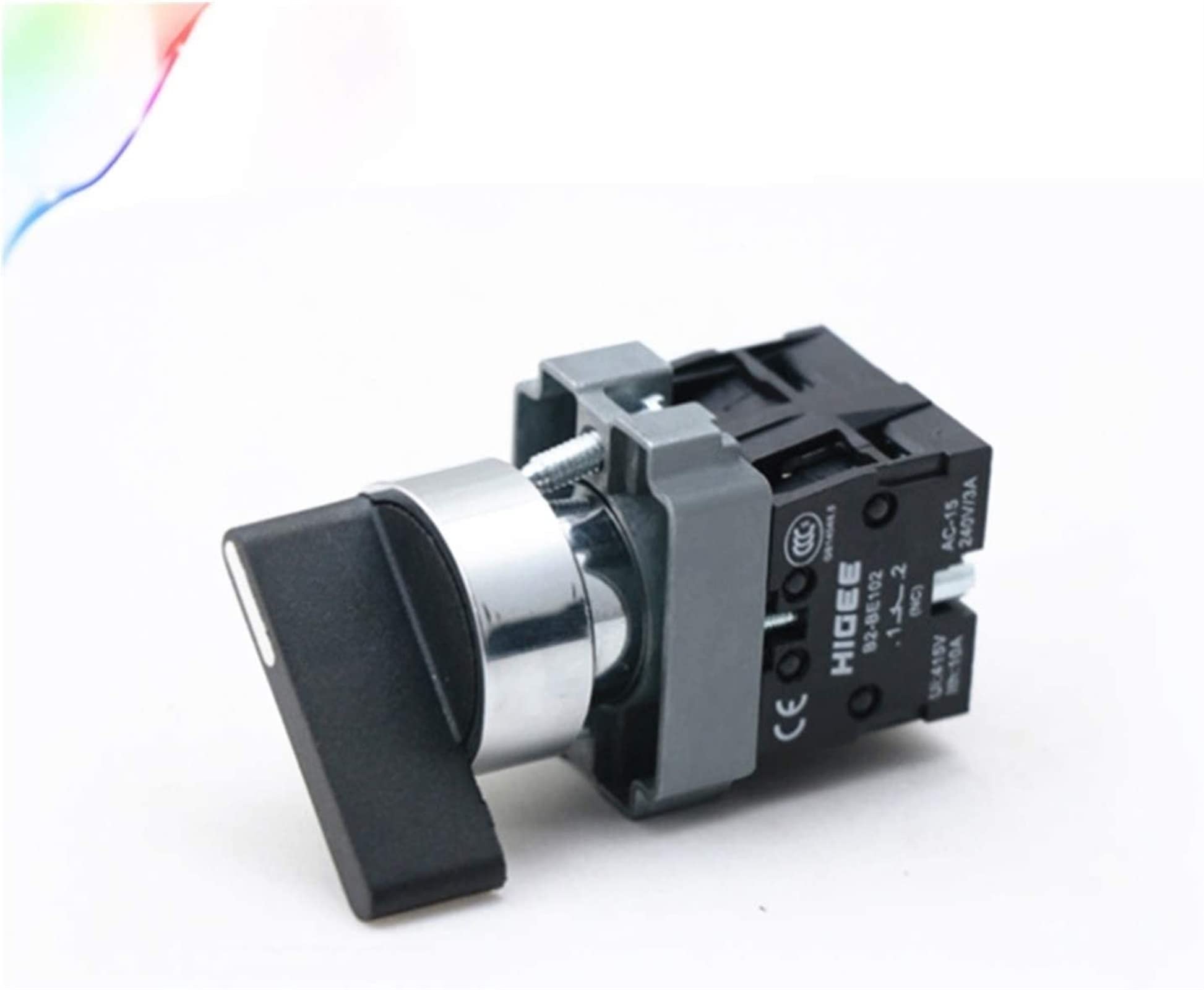 XB2-BJ33 Interrupteur électrique rotatif 22 mm 3 positions 2NO à levier