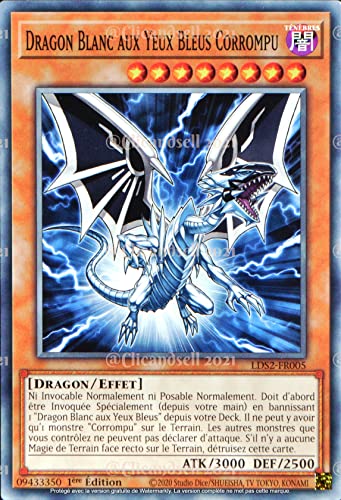 Carte YU-GI-Oh LDS2-FR005 Dragon Blanc aux Yeux Bleus Corrompu Neuf FR