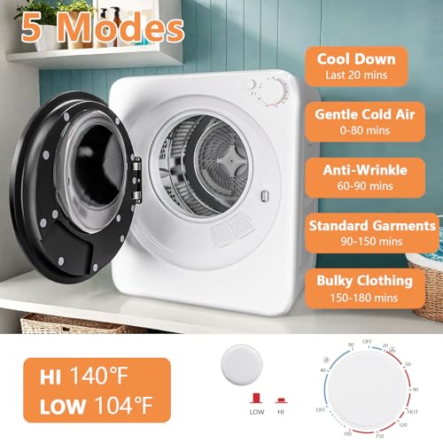 Image of DOGHLY Portable Washer and Dryer Combo Set, 1.8 Cu.Ft Portable Clothes Dryers,18lbs Twin Tub Washing Machine, Compact Washer and Dryer for Apartment, RV, Dorm
