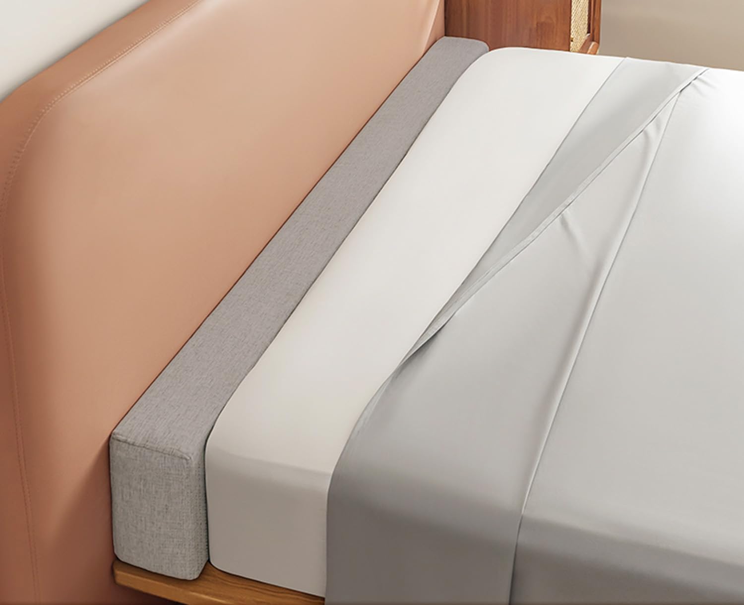 Hoowarm Bed Gap Filler/Mattress Space Filler, Mattress Extender for Twin/Full/Queen/King Bed, Between Mattress and Headboard or Wall, Removable and Washable Cover(E,180x15x18cm/70x6x7in)