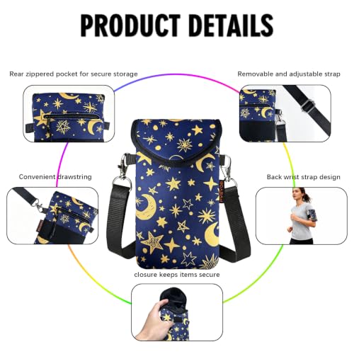 Image of Neoprene Phone Sleeve Pouch Case Bag for Men Women w /Crossbody Strap /Neck Lanyard for iPhone 17 /16 /15 /14 Pro Max, Samsung S25,Pixel 10