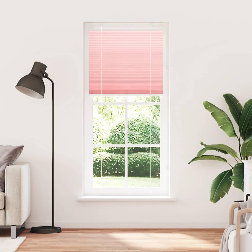 Tenda Plissettata Rosa 85x200 cm Senza Foro per Finestra | Protezione solare e privacy ideale per soggiorno o camera da letto, installazione rapida con o senza foro.